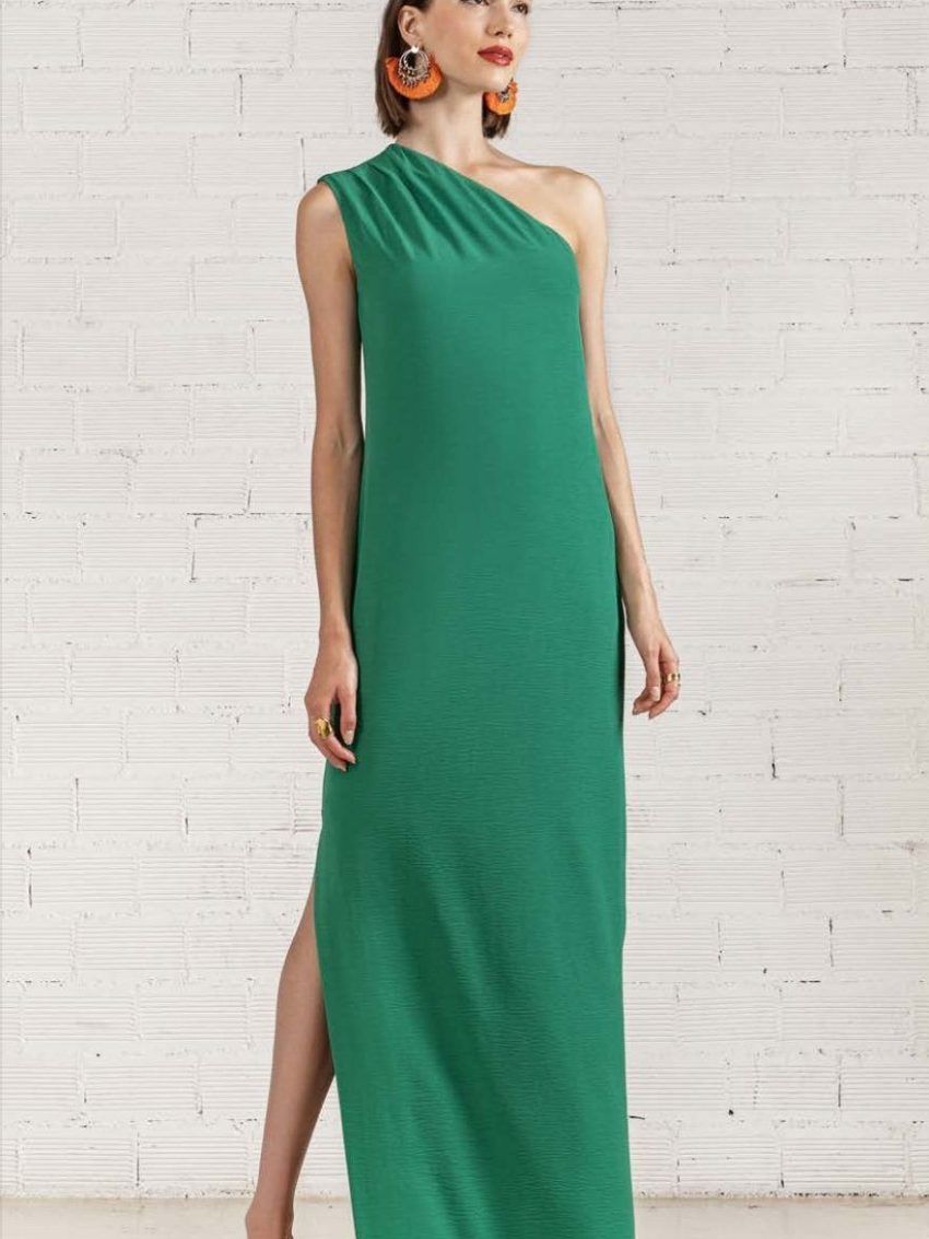 Vestido manga asimétrica MOUTAKI