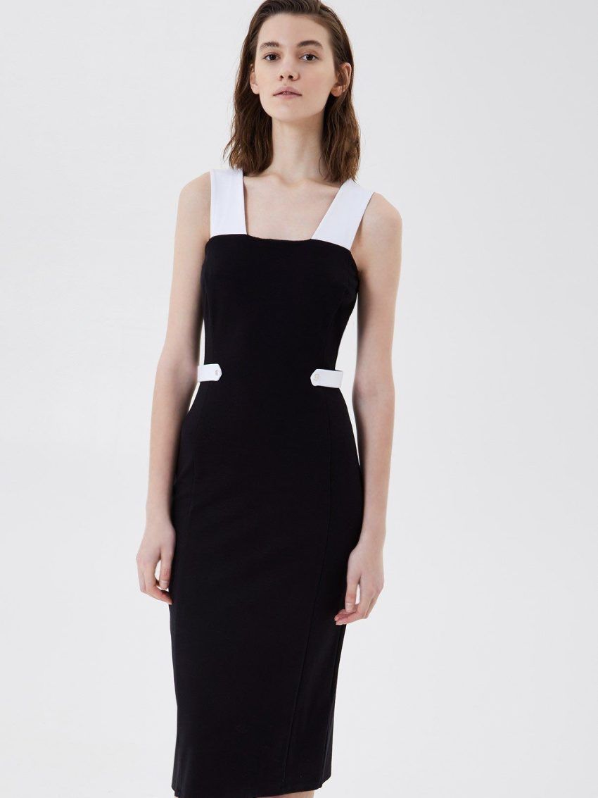 Vestido midi punto milano LIUJO