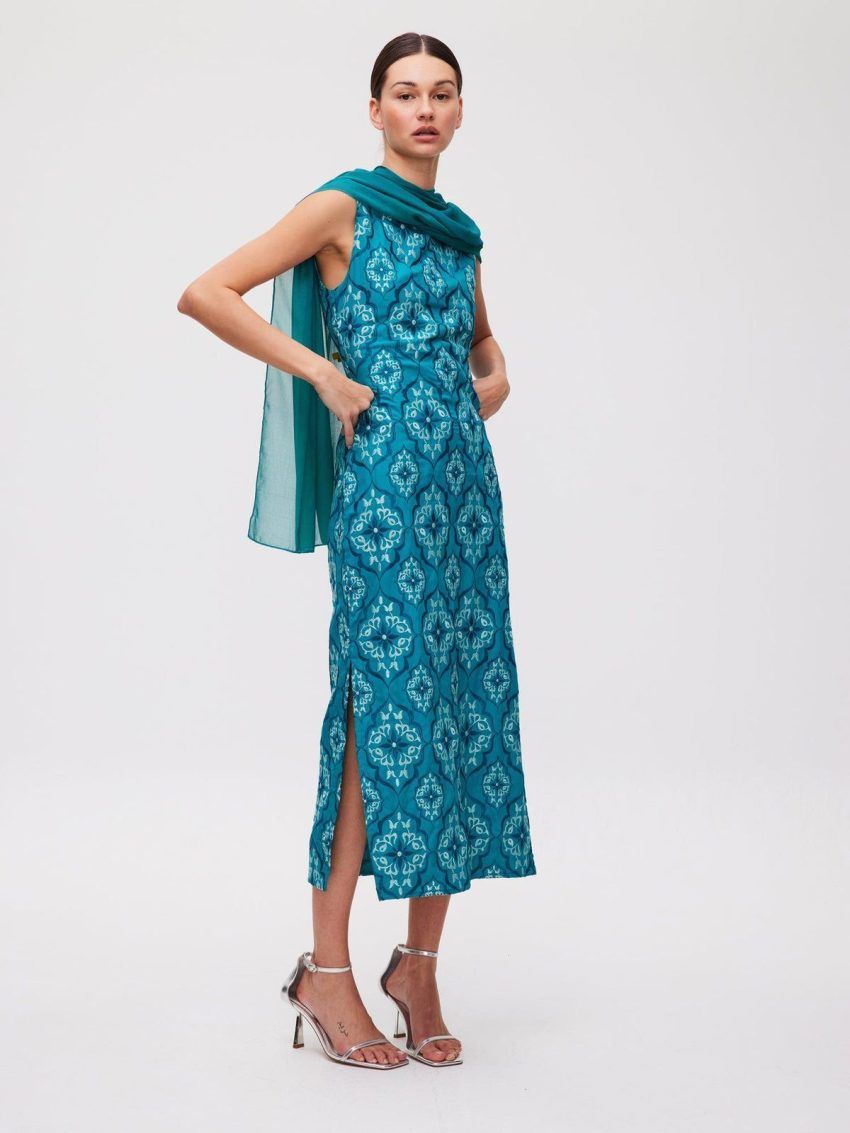 Vestido midi Terrace Green MIOH