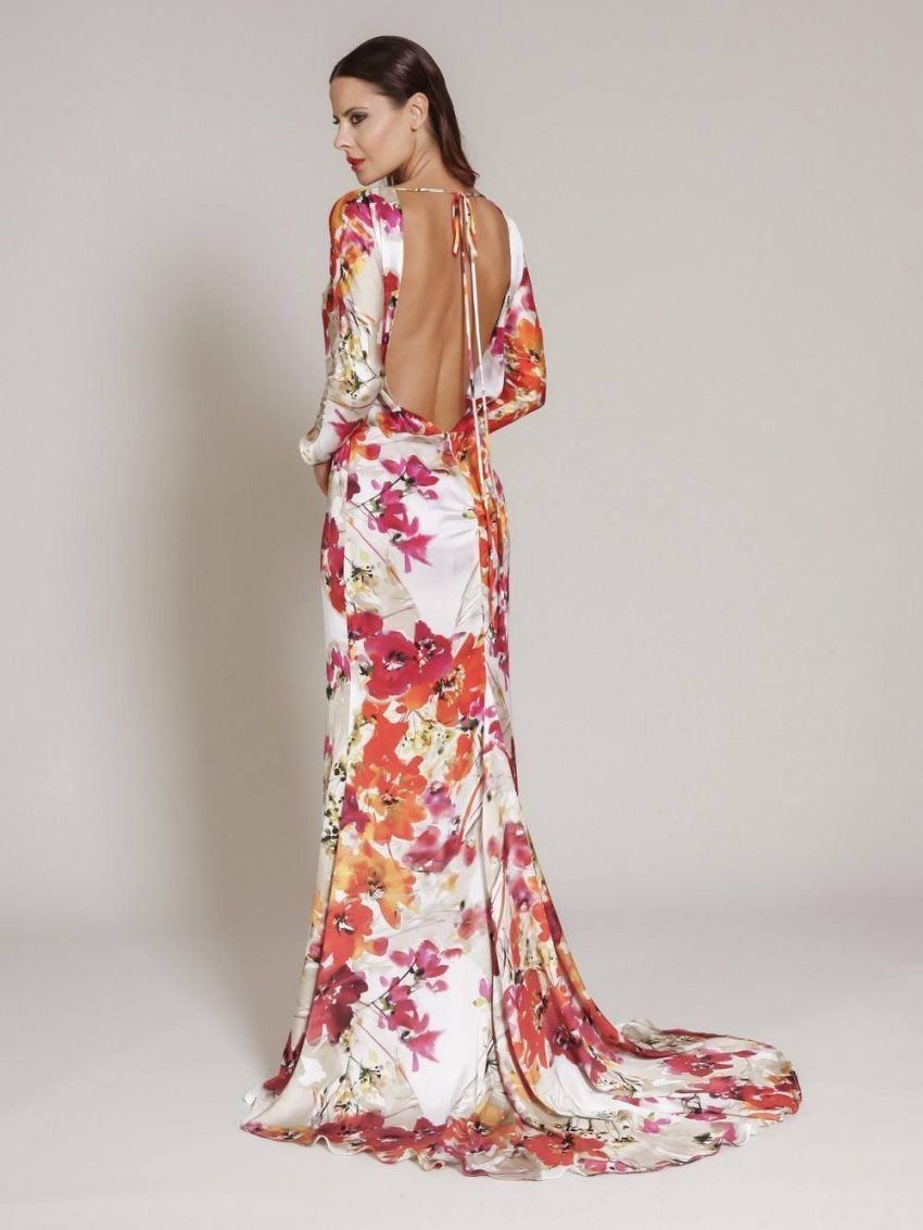 Vestido largo flores ANMARGO